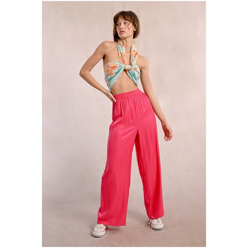 MOLLY BRACKEN High-waisted fluid pants